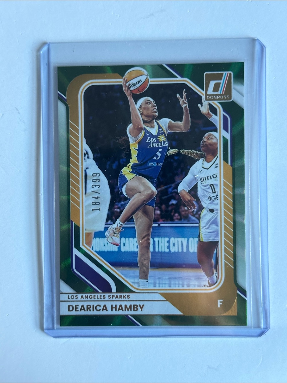 Russ Dearica Hamby Los Angeles Sparks Collector Card 184/399 - Green & Gold